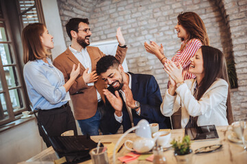 Business people working as a team at the office