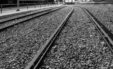 Railroad for tram.