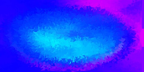 Light pink, blue vector gradient polygon layout.
