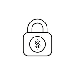 lock icon on white background