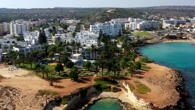 Aerial view of the beaches, Aerial view of hotels, airview of resort ad of seashore