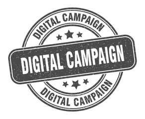 digital campaign stamp. digital campaign label. round grunge sign
