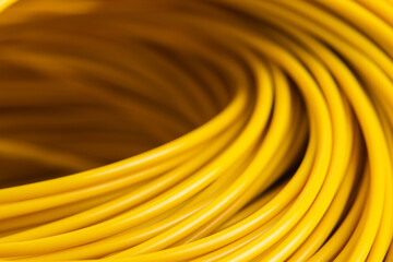 Macro of rolled electric cable wire