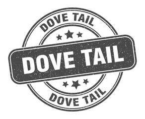 dove tail stamp. dove tail label. round grunge sign