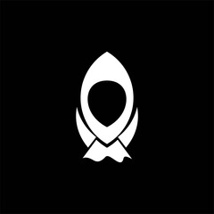 Unique and simple creative rocket logo concept