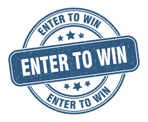 enter to win stamp. enter to win label. round grunge sign