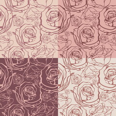 seamless pattern of roses