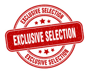 exclusive selection stamp. exclusive selection label. round grunge sign