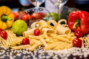 pasta and vegetables