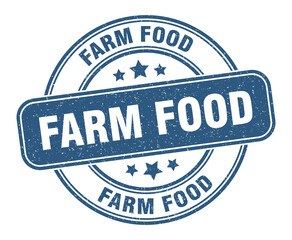 farm food stamp. farm food label. round grunge sign