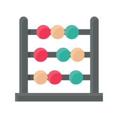 high school related abacus with circles and stand vectors in flat style,