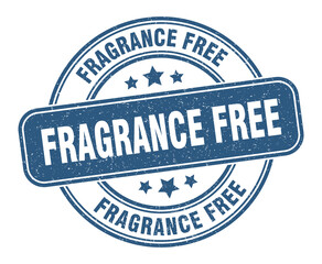 fragrance free stamp. fragrance free label. round grunge sign