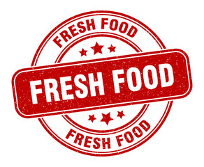 fresh food stamp. fresh food label. round grunge sign