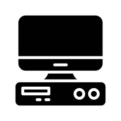 high school related computer with screen and buttons vectors in solid design,