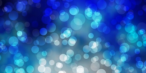 Light Pink, Blue vector background with bubbles.