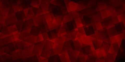 Obraz premium Dark Red vector texture with triangular style.