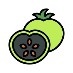 dia de los or muertos related muertos fruit vector with editable stroke,