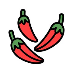 dia de los or muertos related muertos red chilli vector with editable stroke,