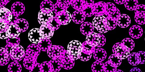 Dark purple, pink vector texture with disks.
