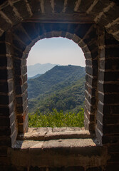Fenêtre d'une tour de la Grande Muraille de Chine