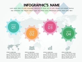 Circle timeline options infographic template for business presentation