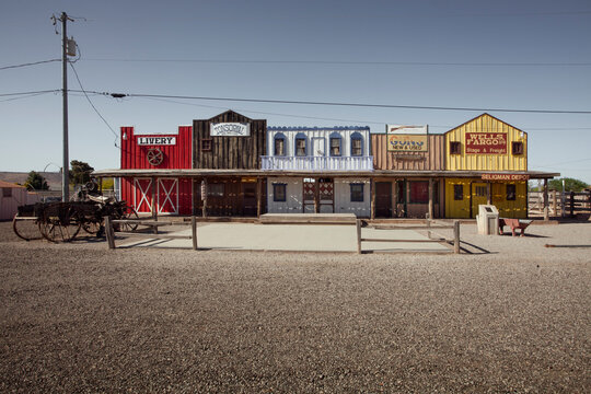 Williams, Arizona, USA: May 2014: Street scene with old west style decoration in Williams, one of the cities on the famous route 66