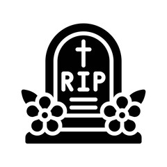 dia de los or muertos related muertos rest in peace with flowers vector in solid design,
