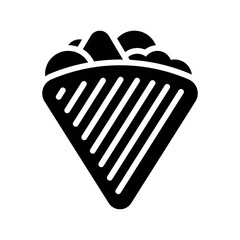 dia de los or muertos related muertos quesadilla with vegetables vector in solid design,