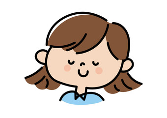 眠る女の子のイラスト