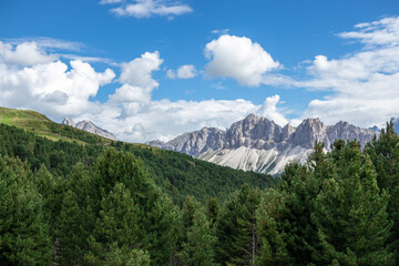 Fototapeta premium Landscape panorama of Seiser Alm in South Tyrol, Italy