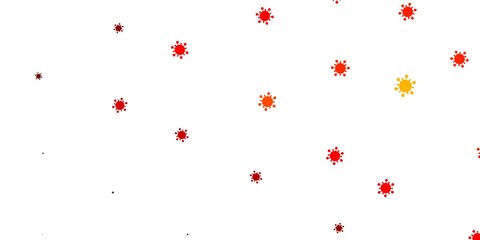 Light orange vector template with flu signs.