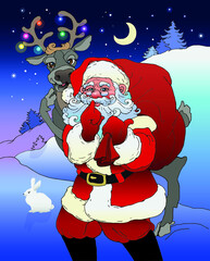 santa claus with gifts
