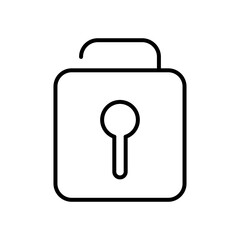 security padlock icon, line style