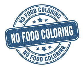 no food coloring stamp. no food coloring label. round grunge sign