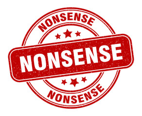 nonsense stamp. nonsense label. round grunge sign