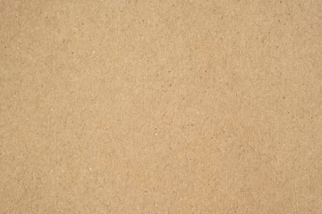Fotobehang Texture of brown craft or kraft paper background, cardboard sheet, recycle paper, copy space for text. © tonstock