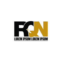 RQN letter monogram logo design vector