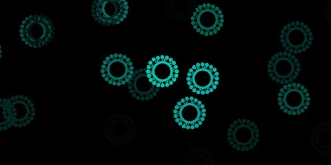 Dark green vector texture with disease symbols.