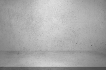 Gray vintage cement or concrete wall and floor background. Can be used for display products, room, interior, graphic design or wallpaper. Copy space for text.