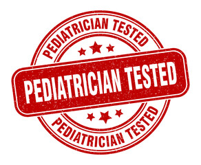 pediatrician tested stamp. pediatrician tested label. round grunge sign