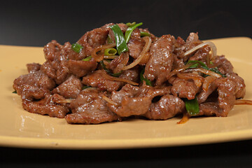 Chinese dish, grilled lamb with onions