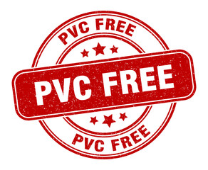 pvc free stamp. pvc free label. round grunge sign