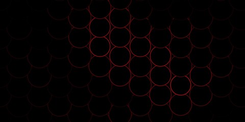 Dark Red vector template with circles.