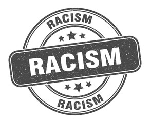 racism stamp. racism label. round grunge sign