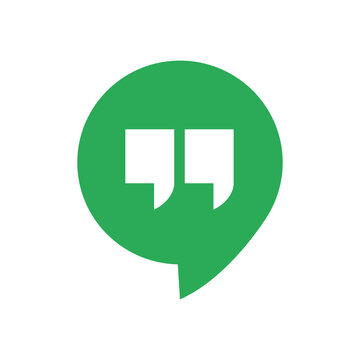 Google Hangouts social network logo icon, flat style