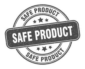 safe product stamp. safe product label. round grunge sign
