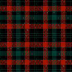 Tartan Cloth Pattern. Checkered plaid vector illustration. Seamless background of Scottish style. Great for Christmas designs. For wallpapers, textiles, decorations, packings. Red, Green, and Black.