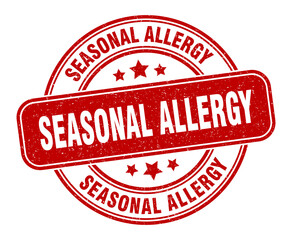 seasonal allergy stamp. seasonal allergy label. round grunge sign