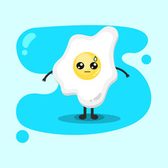 Cute illustration of  Sunny side up egg