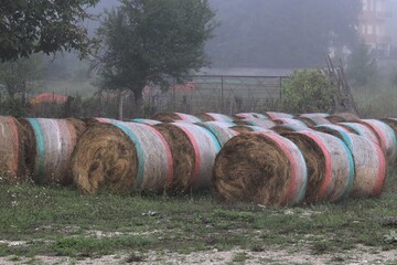 Obraz premium Hay Stacks in Italy